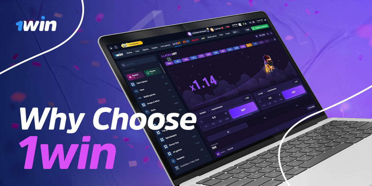Advantages of 1Win online casino for playing Lucky Jet