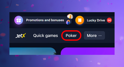 how to start playing 1win poker   step 4
